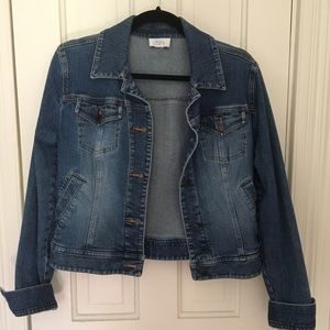 Loft dark wash denim jacket